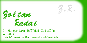 zoltan radai business card